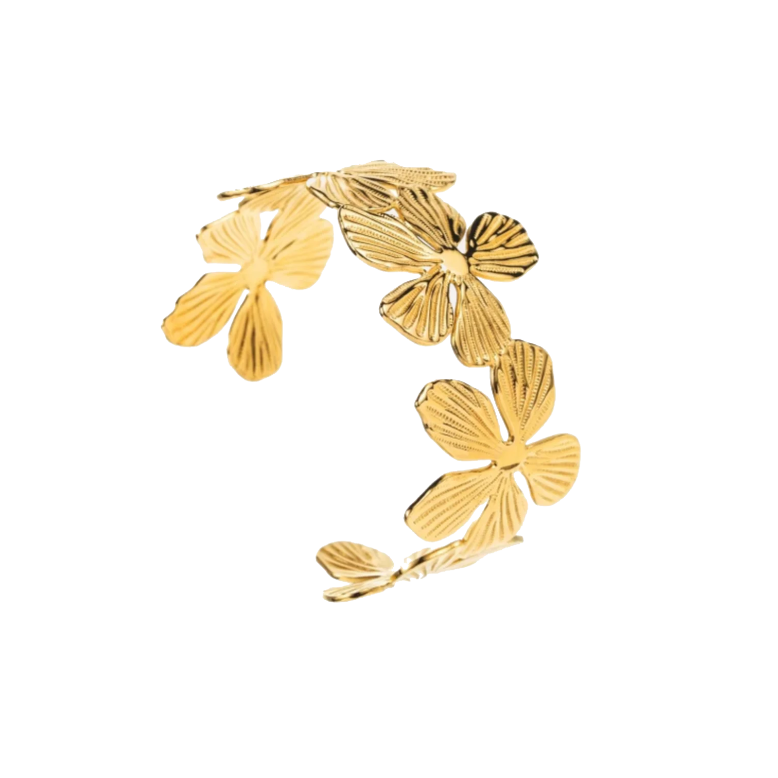 LARGE FLOWERS BRACELET - GOLD