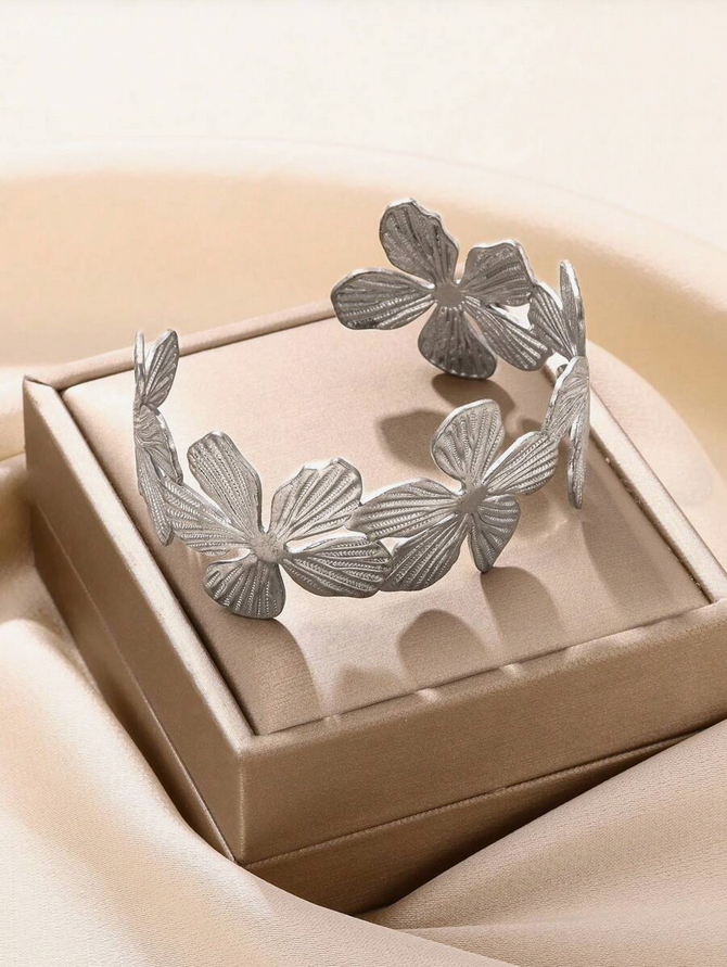 LARGE FLOWERS BRACELET - GOLD