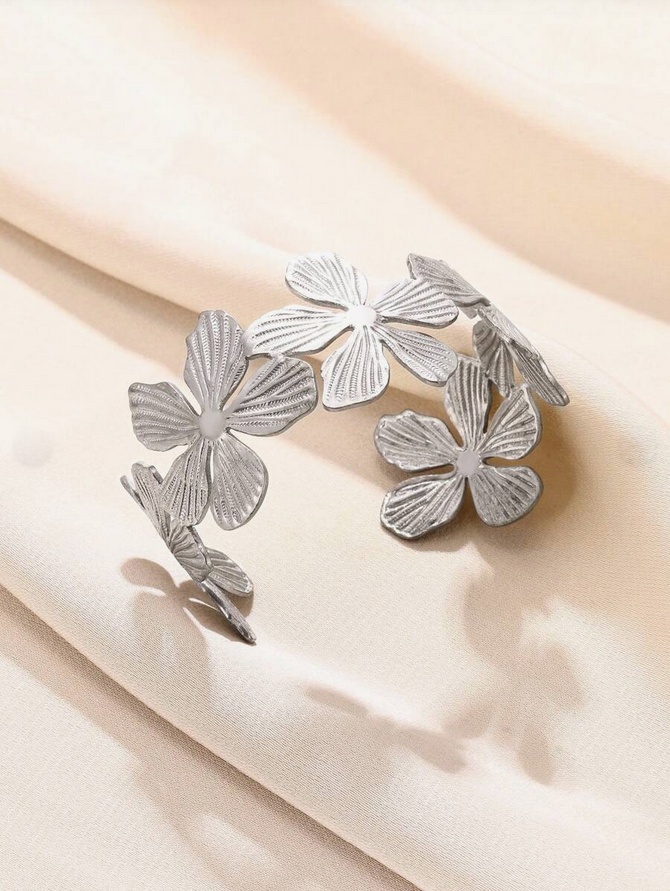 LARGE FLOWERS BRACELET - GOLD