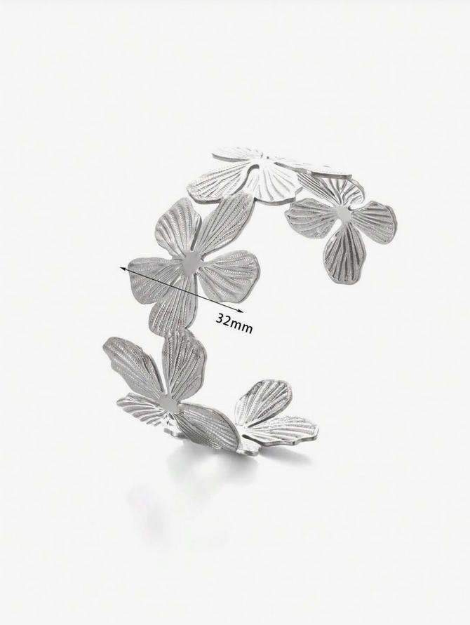 LARGE FLOWERS BRACELET - GOLD