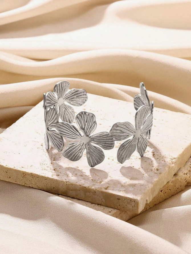 LARGE FLOWERS BRACELET - GOLD